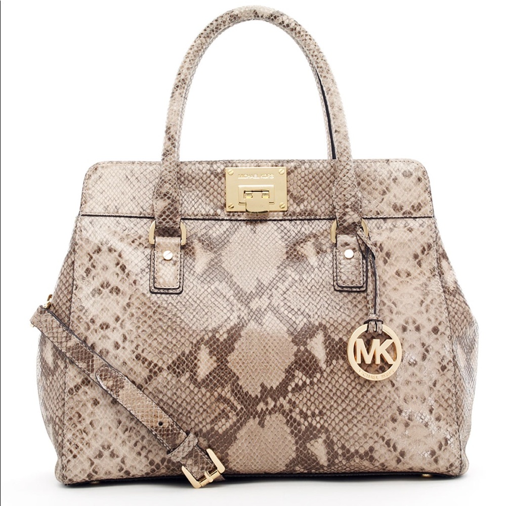Python Print Handbag (Embossed Leather)